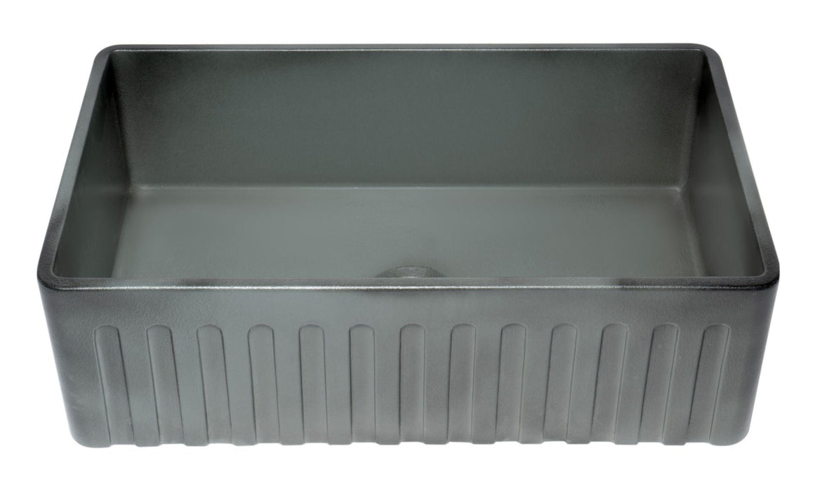 ALFI brand 33" Fireclay Farmouse Kitchen Sink In Concrete Color ABCO3320SB