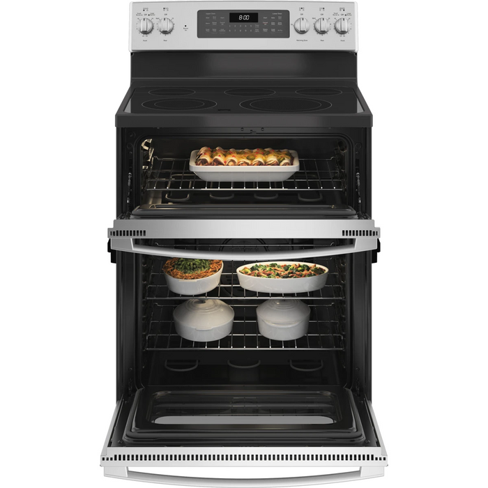 GE 30" Freestanding Double Oven Electric Range, JBS86SPSS