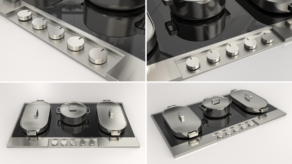 Fulgor 36” Customizable Satin Aluminum Cooktop, F7ECIK36AS1