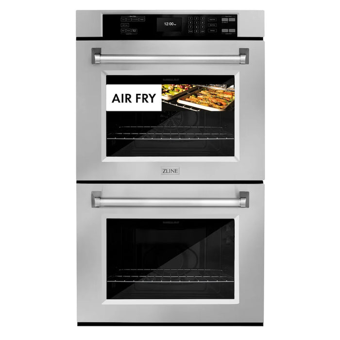 ZLINE 30"Professional True Convection Double Wall Oven, Air Fry, Self Clean, Stainless Steel WAD-30