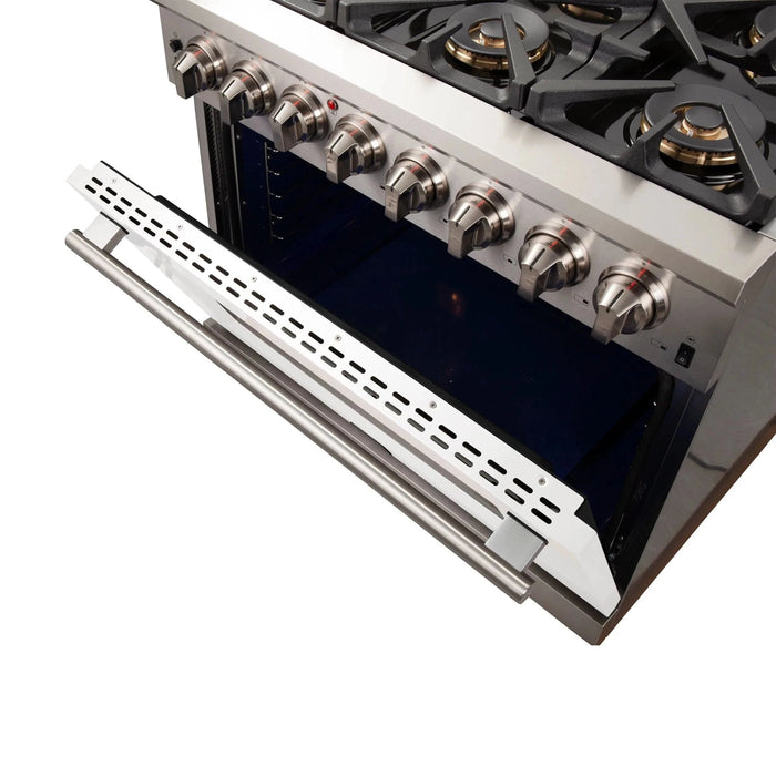 FORNO Capriasca 36" Dual Fuel Range FFSGS6187-36WHT