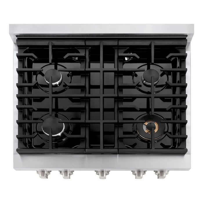 ZLINE 30"Paramount Dual Fuel Range Stainless Steel, SDR30