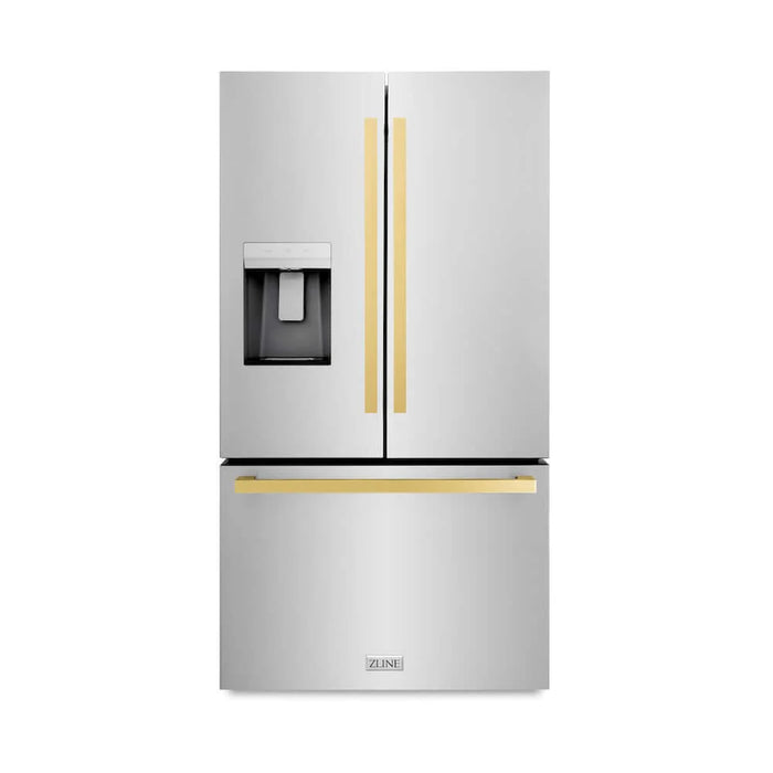 ZLINE 36" Refrigerator, Water, Ice Dispenser, Fingerprint Resistant, RSMZ-W-36-FG