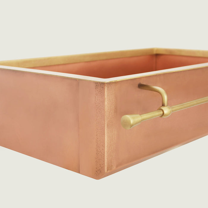 Nauxus Handmade Undermount Copper Kitchen Sink,  With Kitchen Basket Stainer , UDMK01-NX