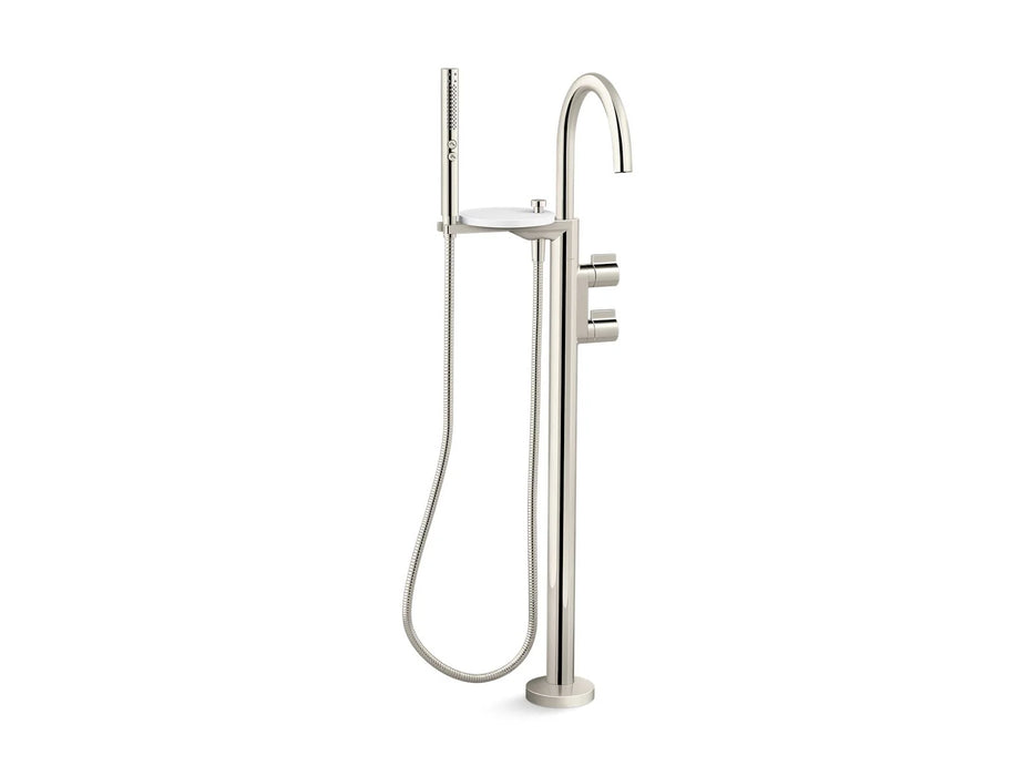KOHLER Components Floor-mount bath filler trim, lever handles, handshower K-T77984-4