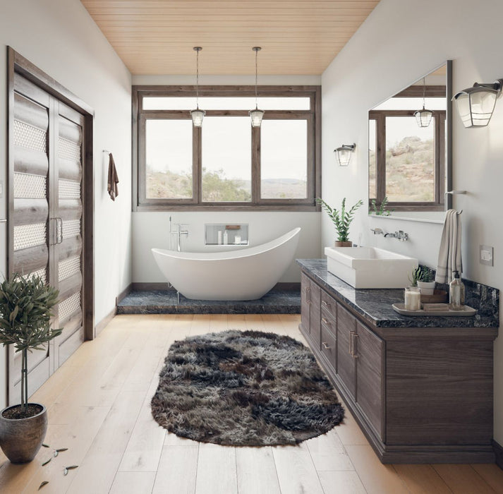 ALFI brand 36" White Above Mount Fireclay Bath Trough Sink AB36TR