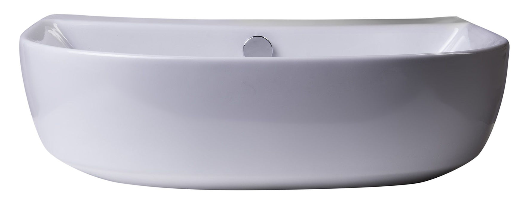 ALFI brand 20" White D-Bowl Porcelain Wall Mounted Bath Sink AB110