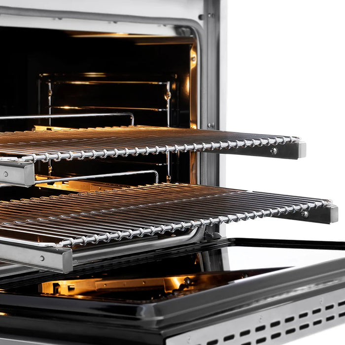 ZLINE 36" Paramount Dual Fuel Range DuoPro™ Cooktop, Electric Convection Oven PSDRS-BLM-36