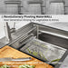 Forno ACQUA 33". Drop-In/Undermount 3-Level Workstation Sink with Faucet D-WP30 - Interior View