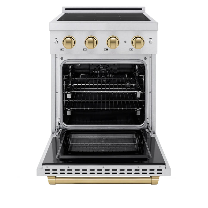 ZLINE 24" Paramount Induction Range, Cooktop, Electric Convection Oven, SINRZ-24