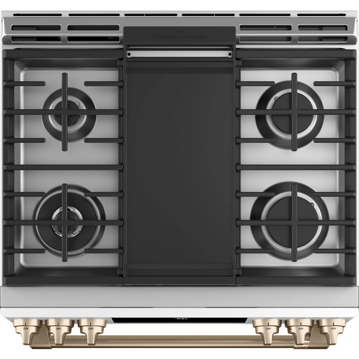 Cafe 30" Slide-In Gas Smart Range, CGS700P4MW2