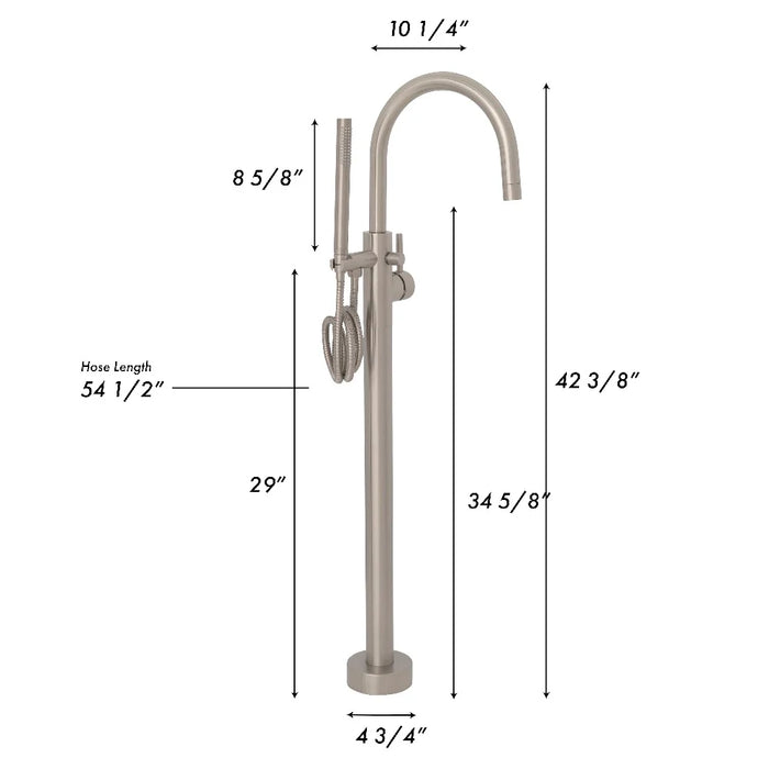 ZLINE Emerald Bay Bath Tub Filler in Brushed Nickel EMBY-BTF-BN