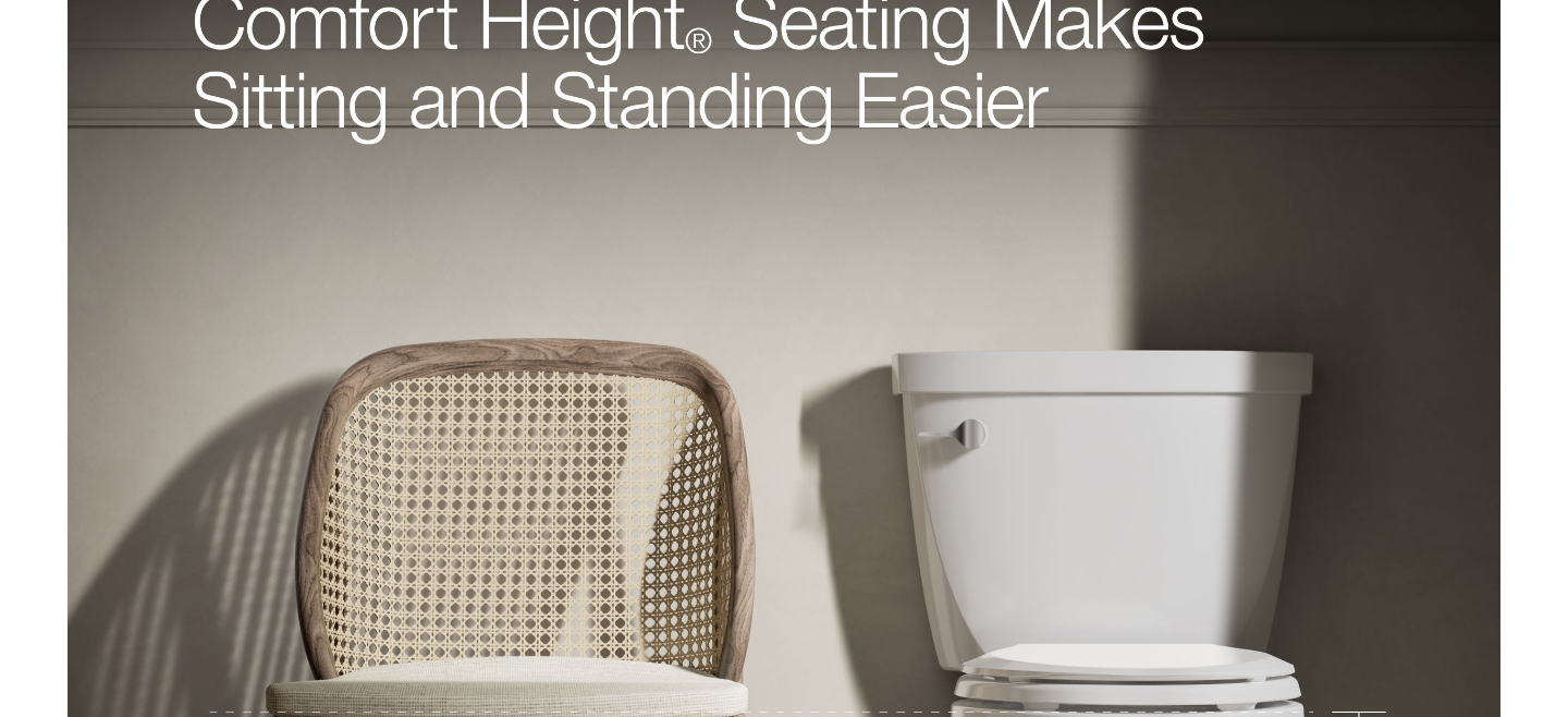 KOHLER Highline Comfort Height Two-Piece Elongated Toilet K-43999-0