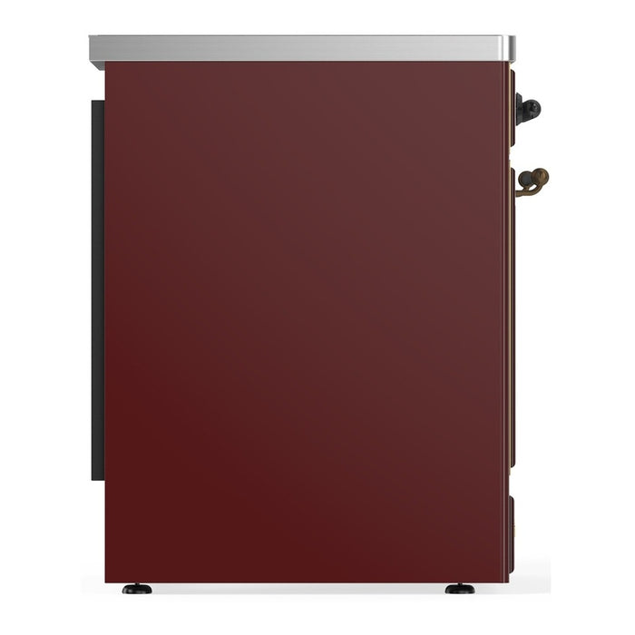 ILVE Majestic III 30" Induction Range, Burgundy, Burnished Trim UMIB30NR3BUB