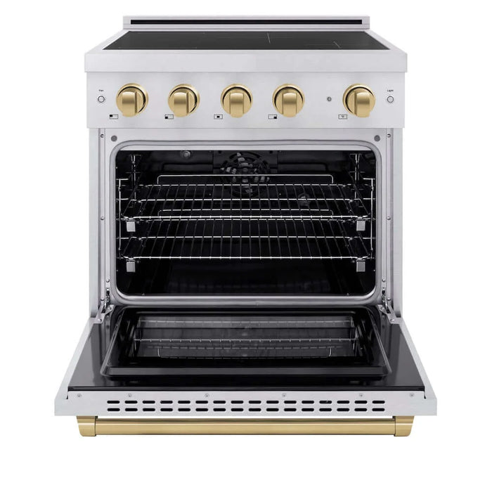 ZLINE 30" Paramount Induction Range, Cooktop, Electric Convection Oven, Satin Stainless Steel SINRSZ-30