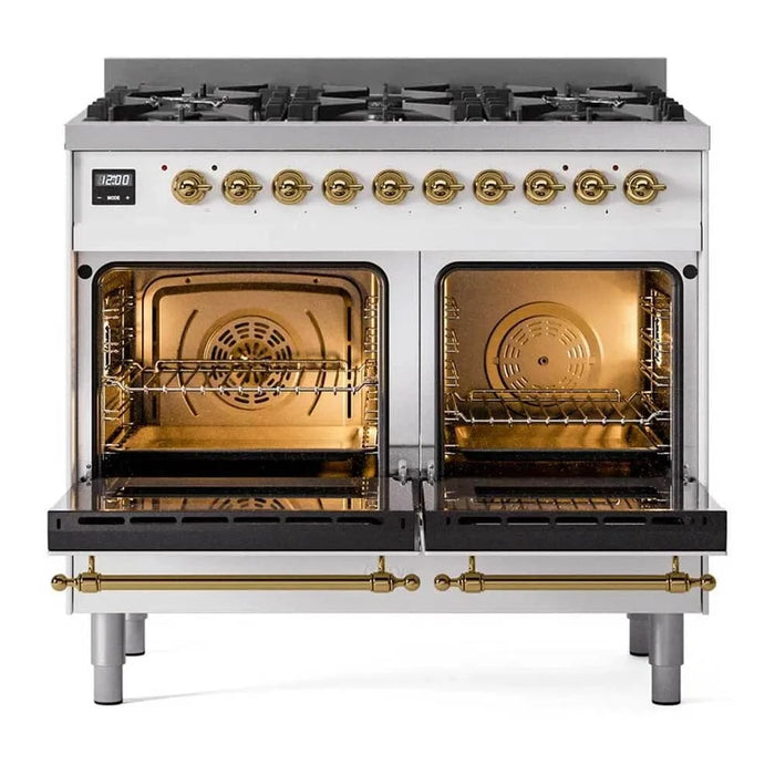 ILVE Nostalgie II Limited Edition 40" Dual Fuel Range White UPD406NMPWHG