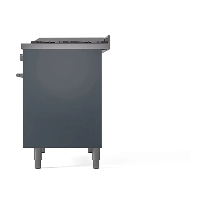 ILVE 40"Professional Plus Dual Fuel Range, Blue Grey UPD40FQMPBG