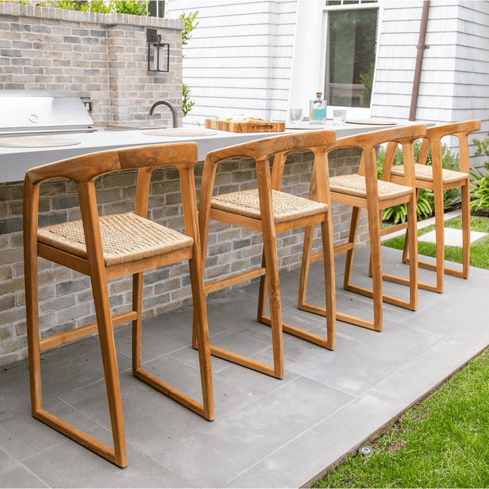 Ubud Natural Teak Indoor/Outdoor Bar Stool