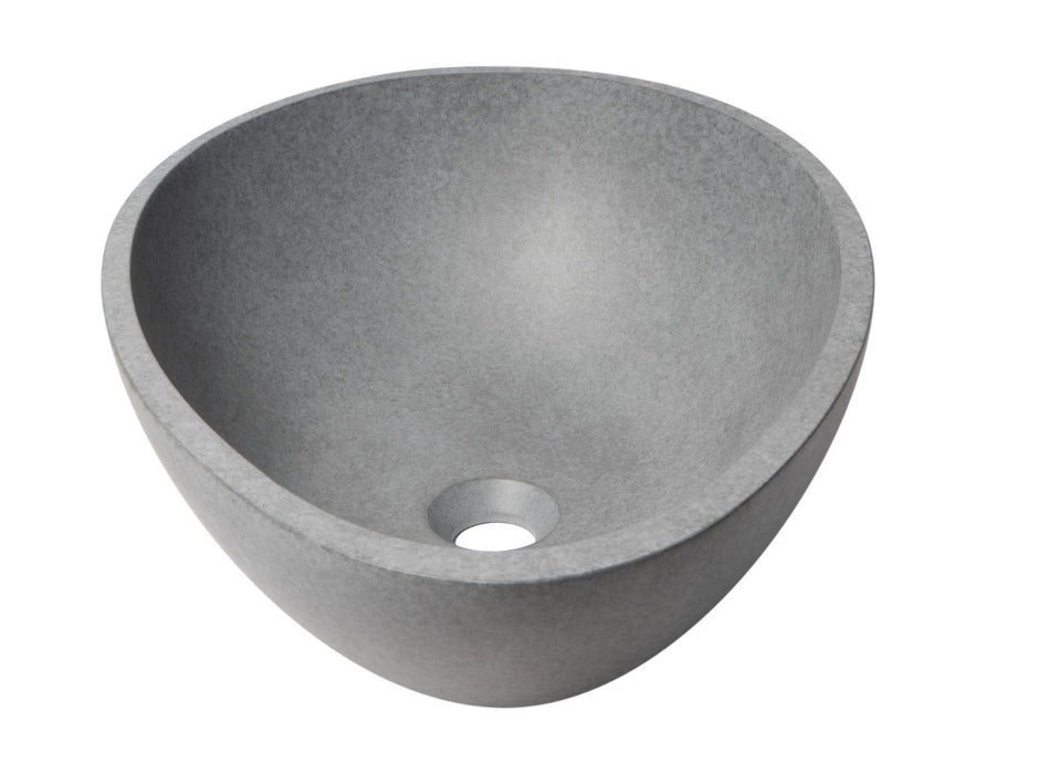 ALFI brand 21" Solid Concrete Tear Drop Above Mount Vessel Sink ABCO21O