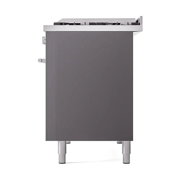 ILVE 48"Professional Plus Dual Fuel Range, Matte Graphite UP48FQMPMG