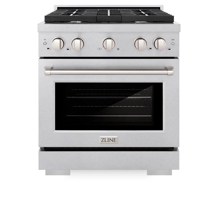 ZLINE 30"Paramount Dual Fuel Range DuraSnow® Stainless Steel SDRS-30