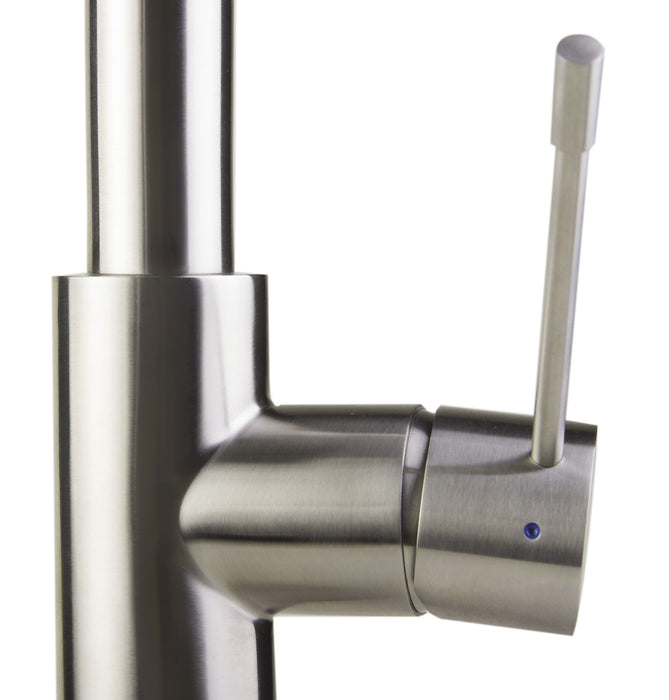 ALFI brand Brushed Gooseneck Single Hole Kitchen Faucet AB2015