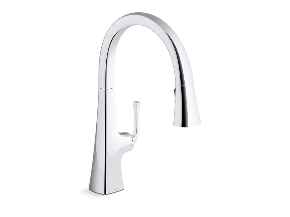 KOHLER Graze Pull-down kitchen sink faucet, three-function sprayhead K-22062