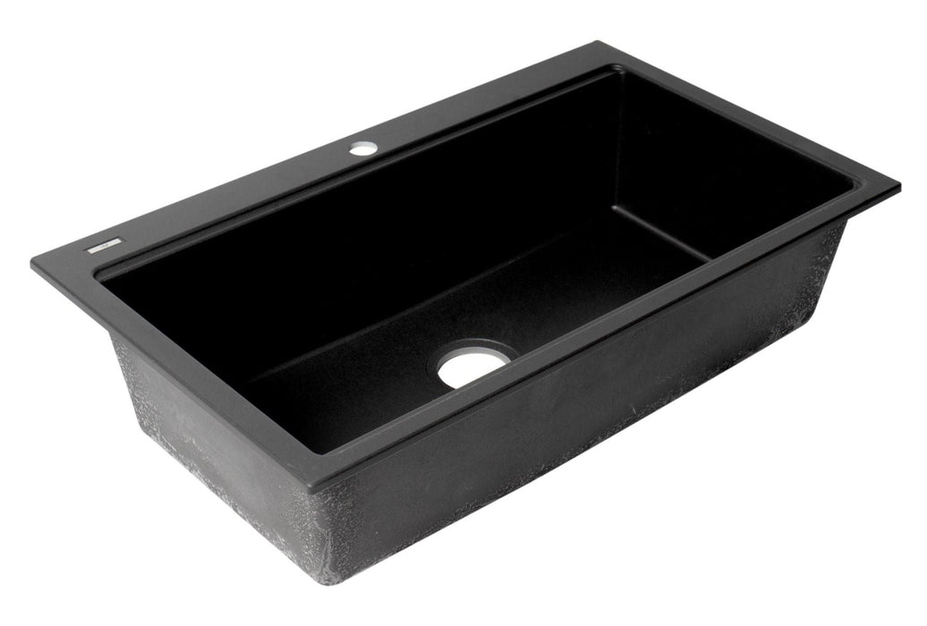 ALFI brand  34" Granite Composite Workstation Step Rim Sink, Accessories AB3418SBDI