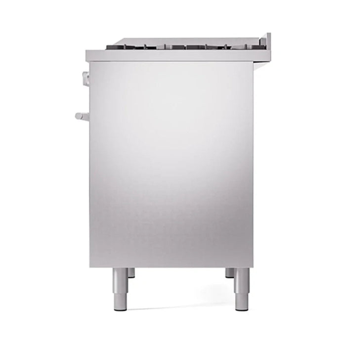 ILVE 40"Professional Plus Dual Fuel Range, Stainless Steel UPD40FQMPSS