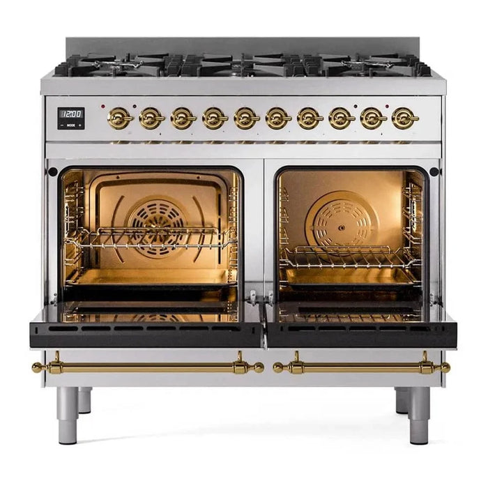 ILVE Nostalgie II Limited Edition 40" Liquid Propane Dual Fuel Range Stainless Steel UPD406NMPSSGLP