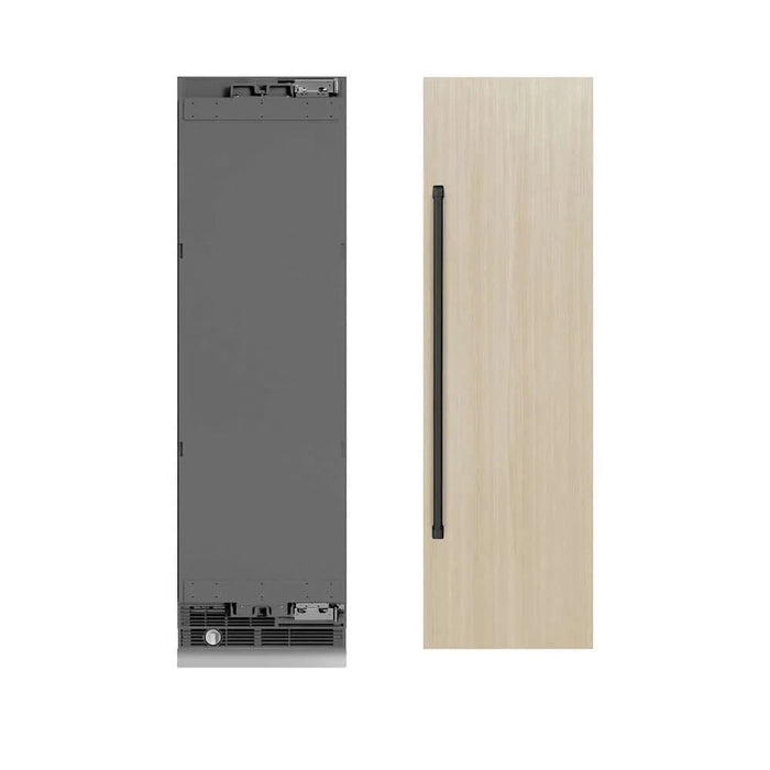 ZLINE 24" Panel Ready Column Refrigerator, Graphite Gray Interior Matte Black RBCRVZ-24-MB