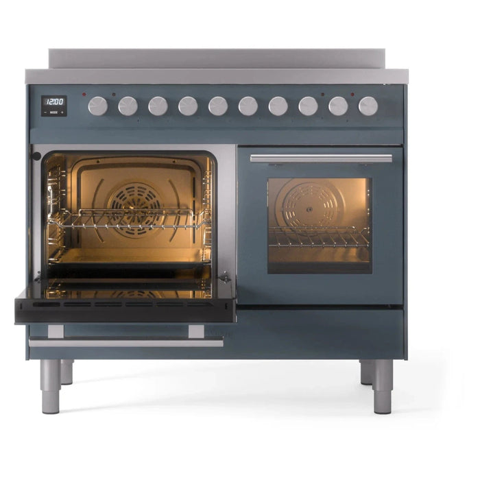 ILVE 40"Professional Plus Induction Range, Blue Grey UPDI406WMPBG