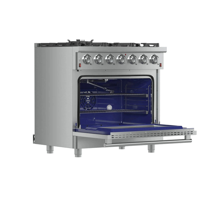 FORNO Massimo 36″ Gas on Gas Range FFSGS6239-36