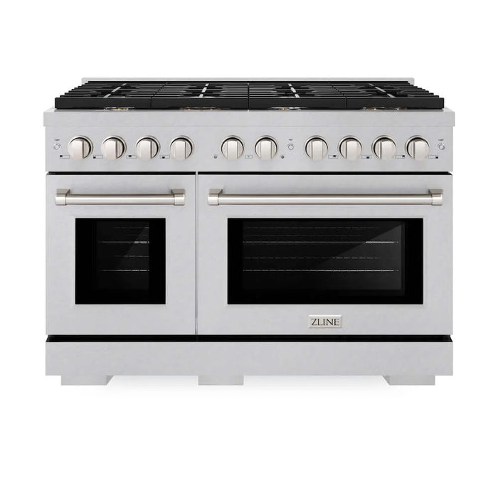 ZLINE 48"Gas Range, Convection Gas Oven , DuraSnow® Brass Burners, SGRS-BR-48