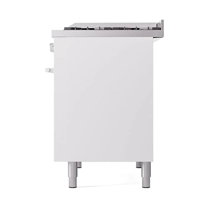 ILVE 40"Professional Plus Dual Fuel Range, White UPD40FQMPWH