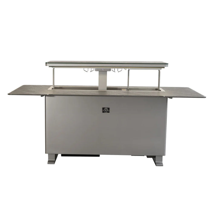 Elevato Smart Bar Table, Sandstone Black, fridge, freezer, Bluetooth control - Interior View