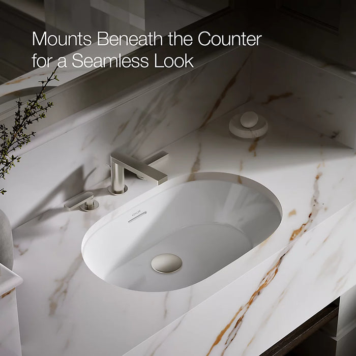 KOHLER Brazn 24-1/4" oval undermount bathroom sink K-21057