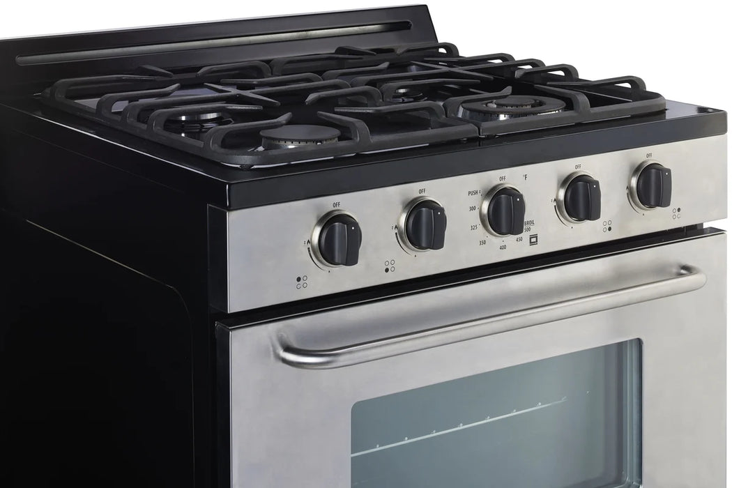 UNIQUE Classic 30" Stainless Steel Off Grid Propane Range, UGP-30G OF2 SS
