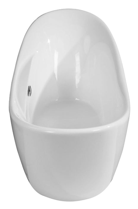 ALFI brand 68" White Oval Acrylic Free Standing Soaking Bathtub AB8803