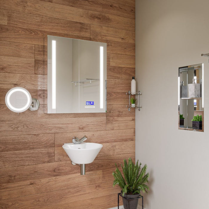 ALFI brand White 17" Round Wall Mounted Ceramic Sink, Faucet Hole ABC113