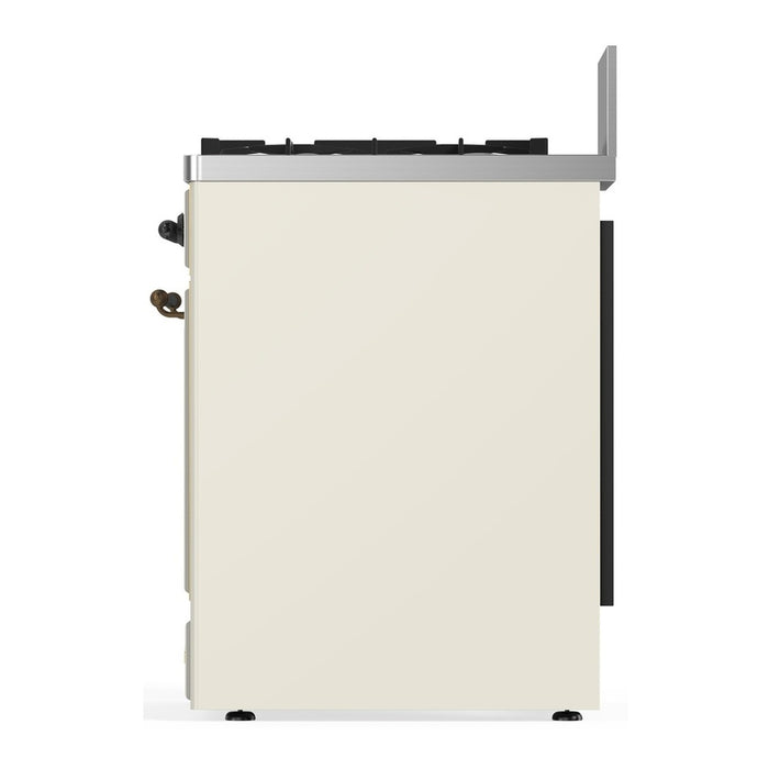 ILVE Majestic III 30" Dual Fuel Range, Antique White Copper Trim UM30QNR3AWP