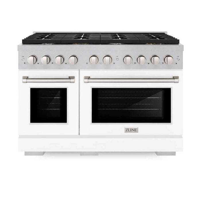 ZLINE 48"Gas Range, Convection Gas Oven , DuraSnow® White Matte, SGRS-WM-48