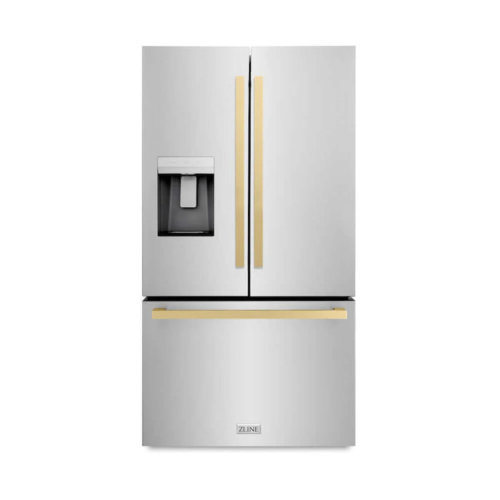 ZLINE 36" Refrigerator, Water, Ice Dispenser, Fingerprint Resistant, RSMZ-W-36-FCB