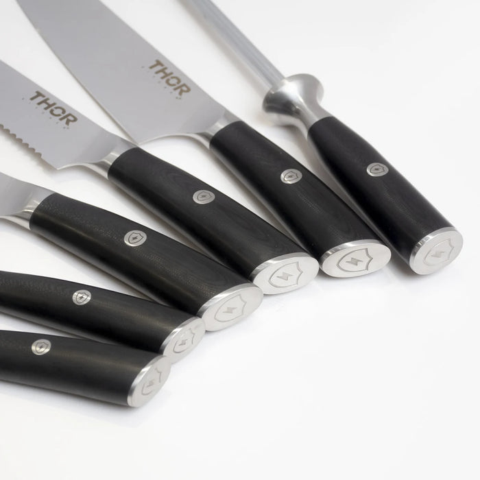 THOR 7-Piece Knife Set with Knife Block - Kitchen Setting
