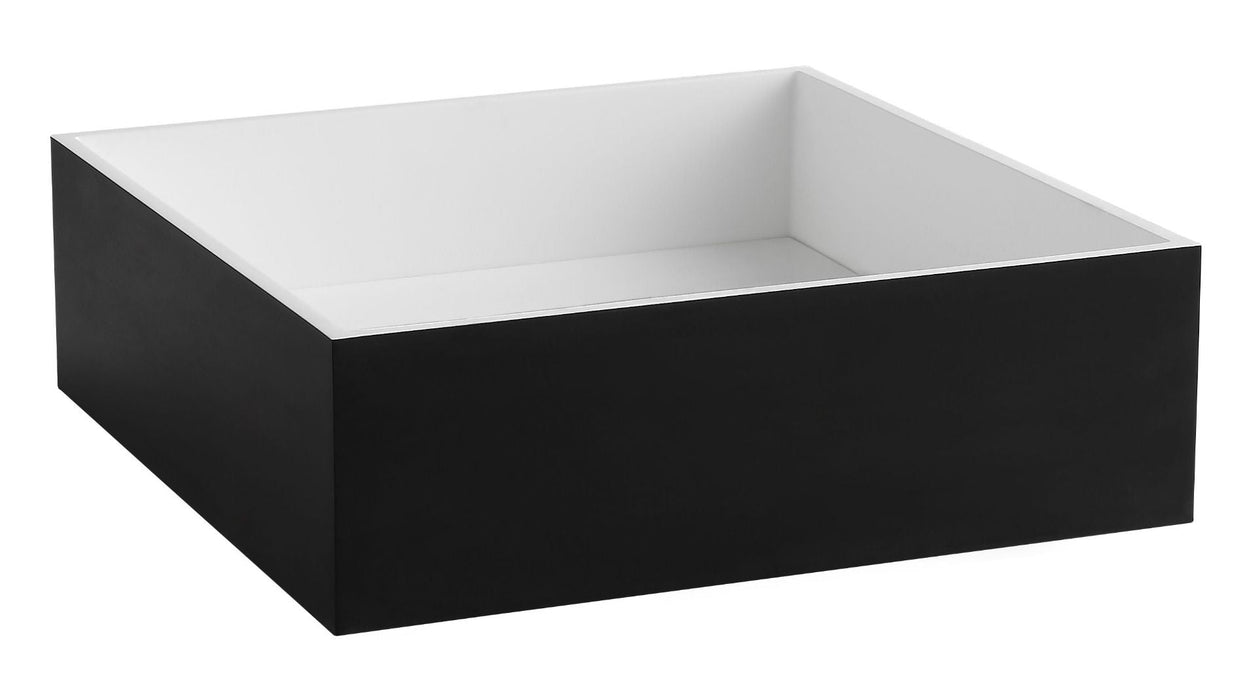 ALFI brand Black Matte 14" Square Solid Surface Resin Sink ABRS14SBM