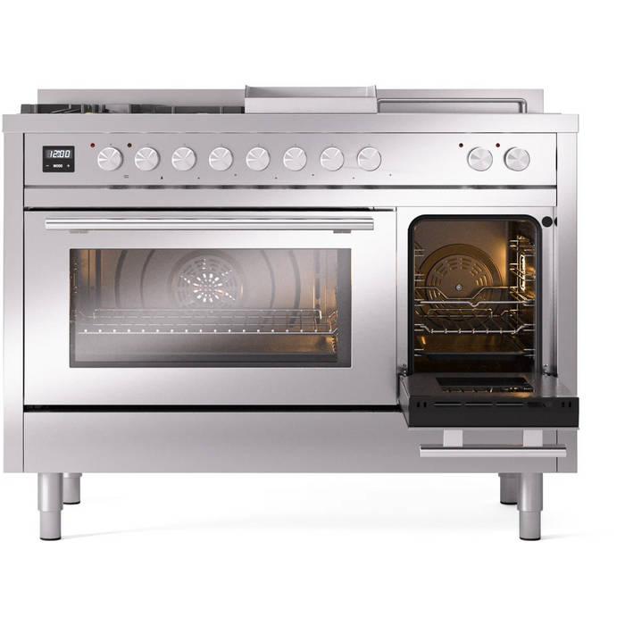 ILVE Professional Plus II 48" Dual Fuel Range UP48FSWMPSS