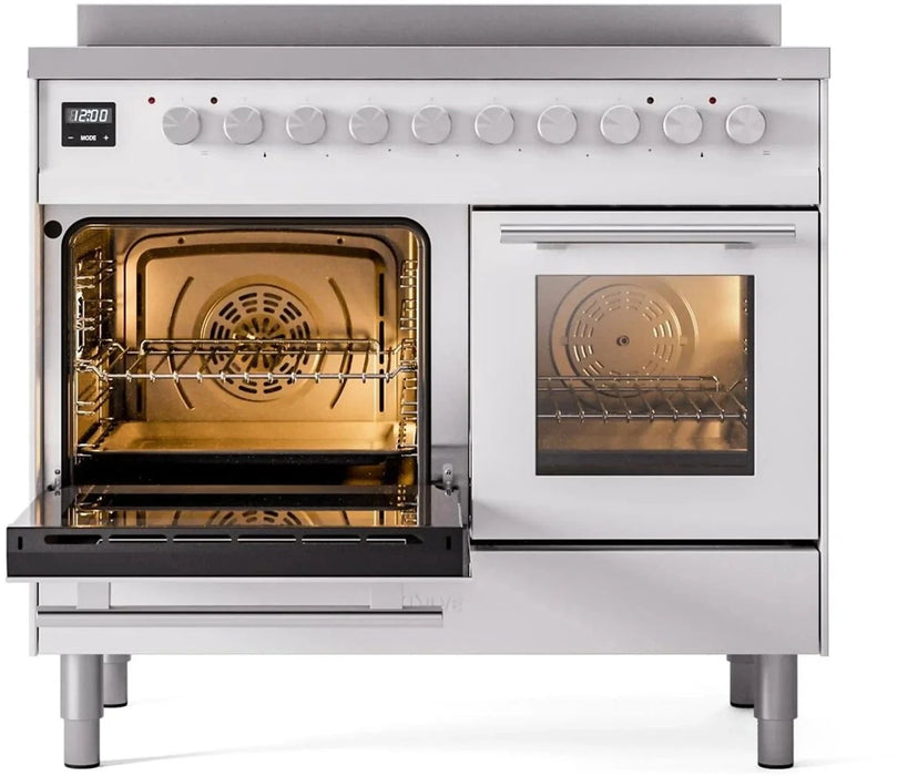 ILVE 40"Professional Plus Induction Range, White UPDI406WMPWH