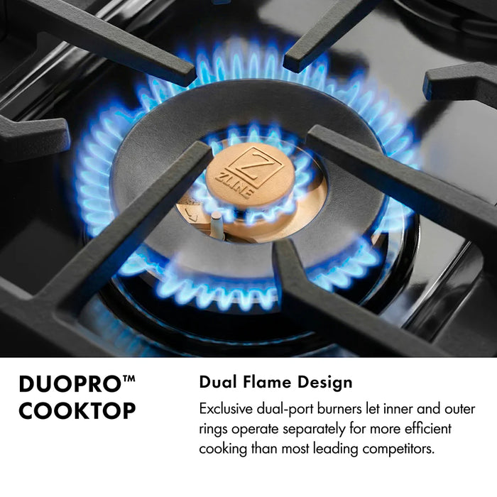 ZLINE Classic Gas Range Black Stainless Steel PCGRB