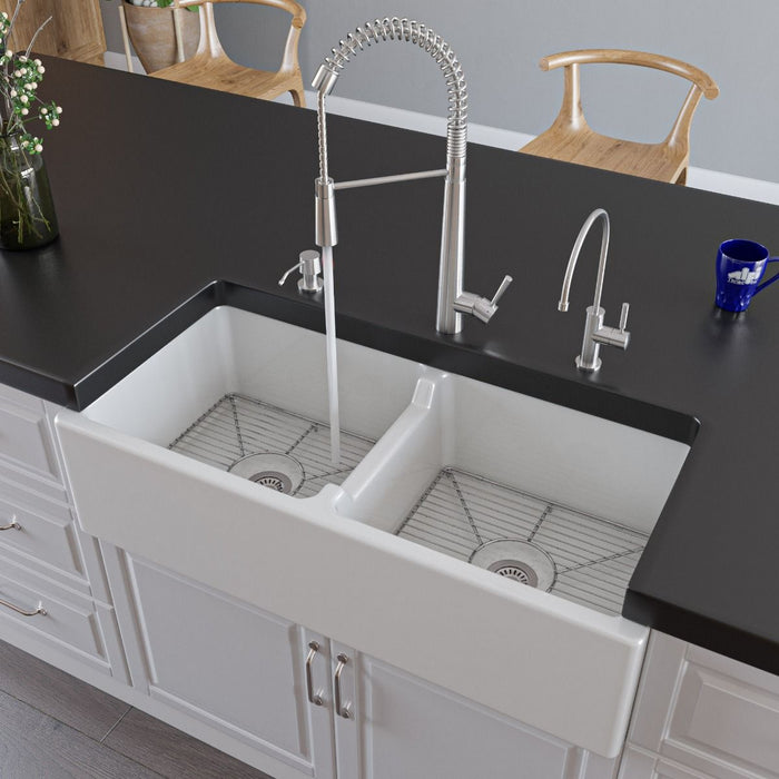 ALFI brand Solid Stainless Steel Pull Out Commercial Kitchen Faucet AB2039