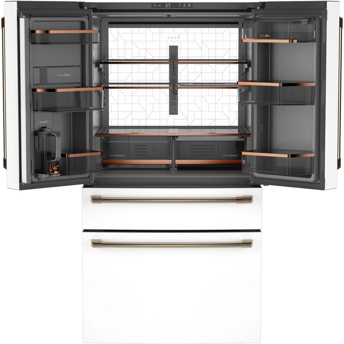 Cafe 36" Counter-Depth 4-Door French Door Smart Refrigerator, CJE23DP4WW2